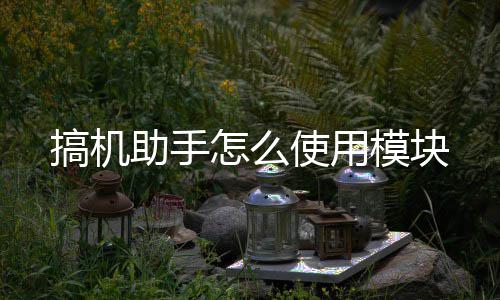 模块助手怎么搞机使用